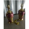 Image 2 : 2-ROSE PEALIZED & BRASS L.R. LAMPS