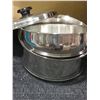 Image 1 : WESTBEND 6 QT LIFETIME S.S. DUTCH-OVEN/BOWL SET & SMALLER S.S. & QUART POTS.