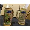 Image 8 : LIQUOR COLLECTIBLES - BEER STEINS, GREEN GLASS, CERAMIC RYE JUG