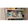 Image 5 : CLEANING SUPPLY PANTRY, DUSTERS, CLEANERS, SHOE HORN, POLISH ETC