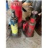 Image 2 : FIVE ASSORTED BOTTLE JACKS AND BUCKET OF FILTERS