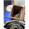 Image 2 : BOX OF BELTS, TIN AND GARDEN HOSE (X5)