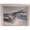 Image 2 : FRAMED 'ROBERT WOOD' PICTURE (POSSIBLY VERY OLD) & 2-OIL PAINTINGS + BATHROOM RUG (SEE PHOTOS!)