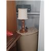 Image 1 : SEARS ELECTROIC RECORD PLAYER,TURNED WOOD LAMP, LAUNDRY HAMPER