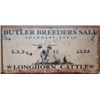 Image 1 : Donation Lot -24”x 48” Butler Breeder’s Canvas Ranch Sign