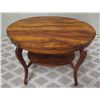 Image 1 : Martin & MacArthur Oval Koa Side Table with Curved Legs 30" x 22" x 22"H