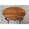 Image 2 : Martin & MacArthur Oval Koa Side Table with Curved Legs 30" x 22" x 22"H