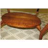 Image 7 : Martin & MacArthur Oval Koa Side Table with Curved Legs 30" x 22" x 22"H