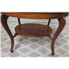 Image 8 : Martin & MacArthur Oval Koa Side Table with Curved Legs 30" x 22" x 22"H