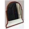 Image 1 : Wood-Framed Mirror 31.5"H, 28.5" Bottom Width