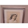 Image 3 : Framed Art - Sketch of a Young Girl w/ Haku Lei, Signed by Artist Stickney 21x 35
