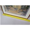 Image 10 : Framed Art - House, Inscription on Back "Queen Emma Slept Here" Artist Signed A. Davis 27x20