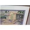 Image 3 : Framed Art - House, Inscription on Back "Queen Emma Slept Here" Artist Signed A. Davis 27x20