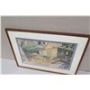 Image 6 : Framed Art - House, Inscription on Back "Queen Emma Slept Here" Artist Signed A. Davis 27x20