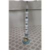 Image 2 : Floor Lamp & Shade - Natural Stone & Metal Base 70" Tall