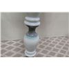 Image 5 : Floor Lamp & Shade - Natural Stone & Metal Base 70" Tall