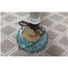Image 9 : Floor Lamp & Shade - Natural Stone & Metal Base 70" Tall
