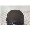 Image 3 : Round Wooden Dark Stand w/ Curved Legs, 15" Top Dia, 31"H