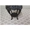 Image 6 : Round Wooden Dark Stand w/ Curved Legs, 15" Top Dia, 31"H