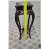 Image 12 : Tall Dark Carved Stand w/ Natural Stone Top 11" x 11" x 35"H