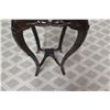 Image 3 : Tall Dark Carved Stand w/ Natural Stone Top 11" x 11" x 35"H