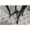 Image 9 : Tall Dark Carved Stand w/ Natural Stone Top 11" x 11" x 35"H
