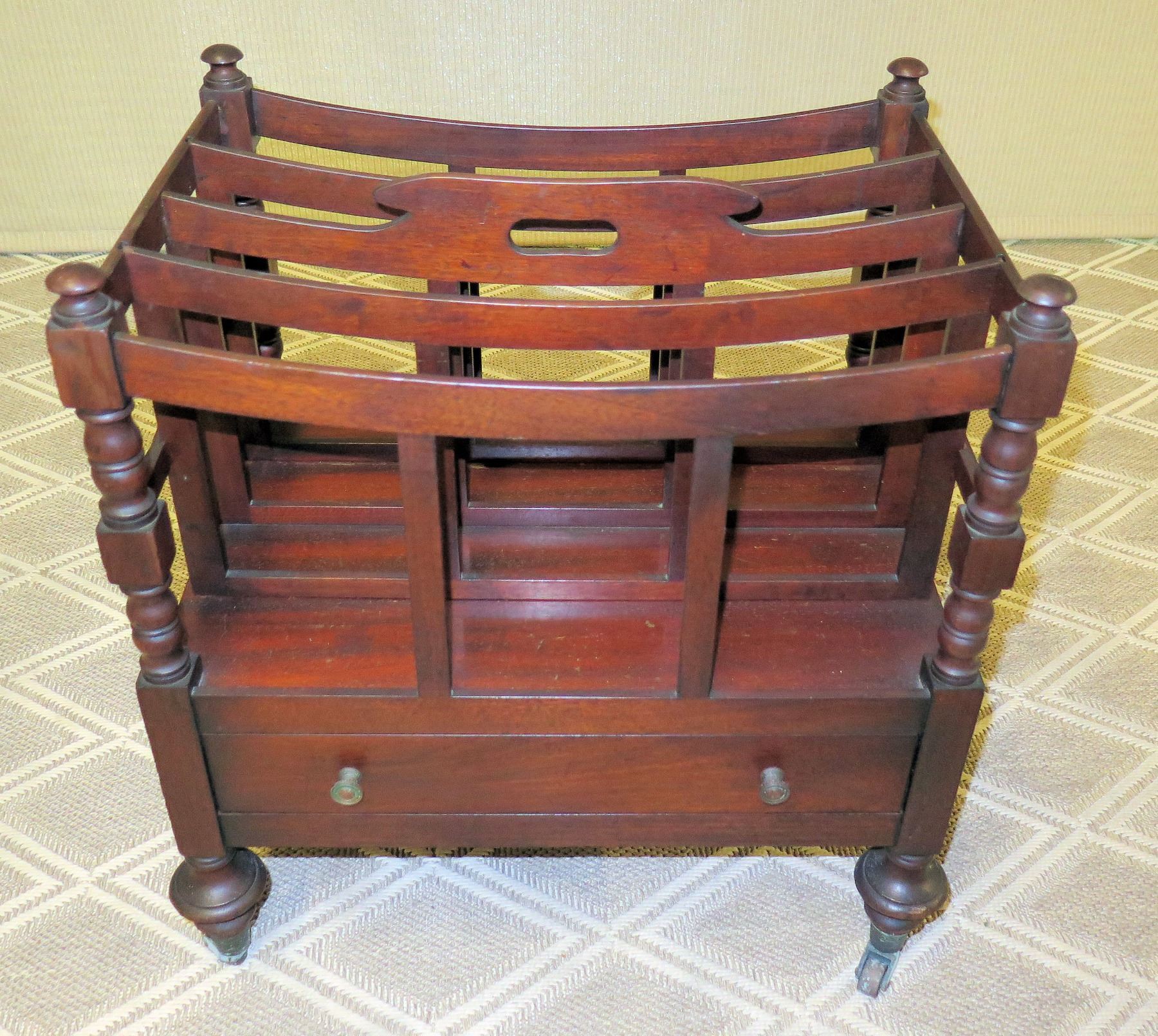 Multi Drawer Magazine Rack Wooden 4-Section Magazine Rack w/ Drawer & Removable Dividers - Oahu ...