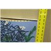 Image 12 : Large Framed Original Art on Canvas - Blue Composition, Signed by Kehau Kea '73, 48x36