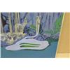 Image 4 : Large Framed Original Art on Canvas - Blue Composition, Signed by Kehau Kea '73, 48x36