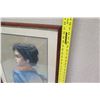 Image 8 : Framed Art - Sketch of Hawaiian Girl (Princess Kaiulani?), Signed by Artist 25 x 31.5