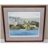 Image 1 : Framed Art - "Kailua Kona Waterfront" Signed by Artist Katherine Hovey? 28 x 25