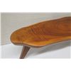 Image 8 : Oval Koa Wood Coffee Table, Freeform w/ 3 Legs, Approx. 38"L, 17"H