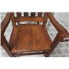 Image 8 : High-Back Koa Wood Rocking Chair w/ Slatted Back (44" Back Ht)