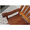 Image 8 : High-Back Koa Wood Rocking Chair w/ Slatted Back (44" Back Ht)