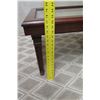 Image 8 : Long Wooden Coffee Table w/ Glass-Display Top (Slides Out) 53" x 23" x 17"H