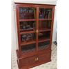 Image 1 : Tall Wooden Display Cabinet w/ Glass Panel Doors 47.5 x 20 x 80H