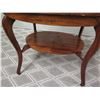 Image 8 : Martin & MacArthur Koa Wood Oval Side Table w/ Curved Legs 30"x22"x22"H (some scratches & surface we