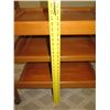 Image 8 : Wooden 3-Tier Rolling Serving Cart, Approx. 29"W, 19"D, 28"H