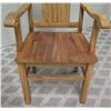 Image 8 : Solid Wood High-Back Armchair
