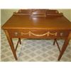 Image 2 : Wooden Desk with Drawer and Swag Ornamentation, Approx. 36"W x 19"D x 36"H