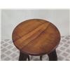 Image 2 : Round Tall Koa Wood Stand w/ Curved Legs, Signed, Approx. 13" Dia, 39"H
