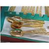 Image 2 : Gold Tone Stainless Steel Flatware & Serving Utensils by S.M. Placori Italy