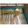 Image 8 : Gold Tone Stainless Steel Flatware & Serving Utensils by S.M. Placori Italy