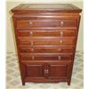 Image 1 : Wooden Cutlery & Flatware Chest with 5 Drawers, 24"W x 17"D x 36"H