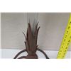 Image 8 : Very Tall  37" Glass & Metal Design Art Deco Cone Vase