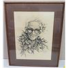 Image 1 : Framed Black & White Art: "Dr. Kenneth Emori", Signed G. Bennett 1981 (26x32)