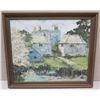 Image 1 : Large Framed Original Painting on Canvas, Signed Josephine Cook 27x23 (Back: "Old Shireoaks Hall")
