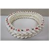 Image 2 : Layered White Shell Haku Lei w/ Red & Black Shell Accents
