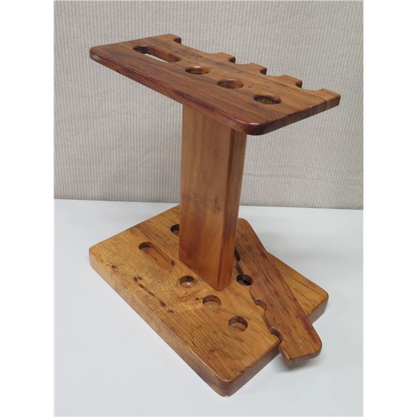 Wooden Paddle Stand/Holder (top broken, can be repaired) 16"W x 13" x 21"Tall