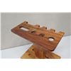 Image 2 : Wooden Paddle Stand/Holder (top broken, can be repaired) 16"W x 13" x 21"Tall